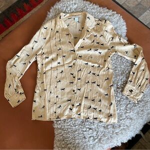Top shop horse print blouse
